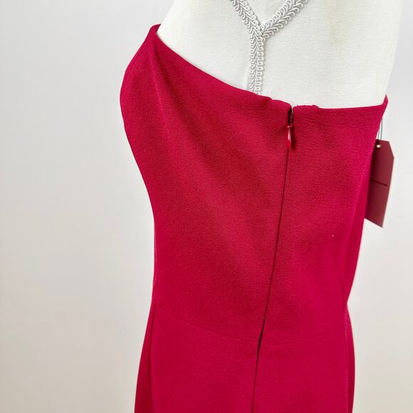Dress the Population Tiffany One Shoulder Bow Sheath Dress Garnet Red XXL NWT - Picture 11 of 14